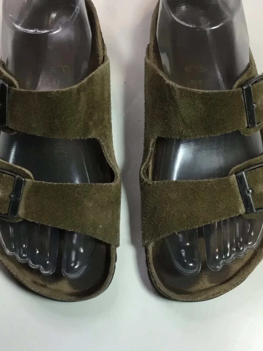 Birkenstock Arizona Suede Leather 4/4.5 EU 35 Tan/Beige (Olive?) Color